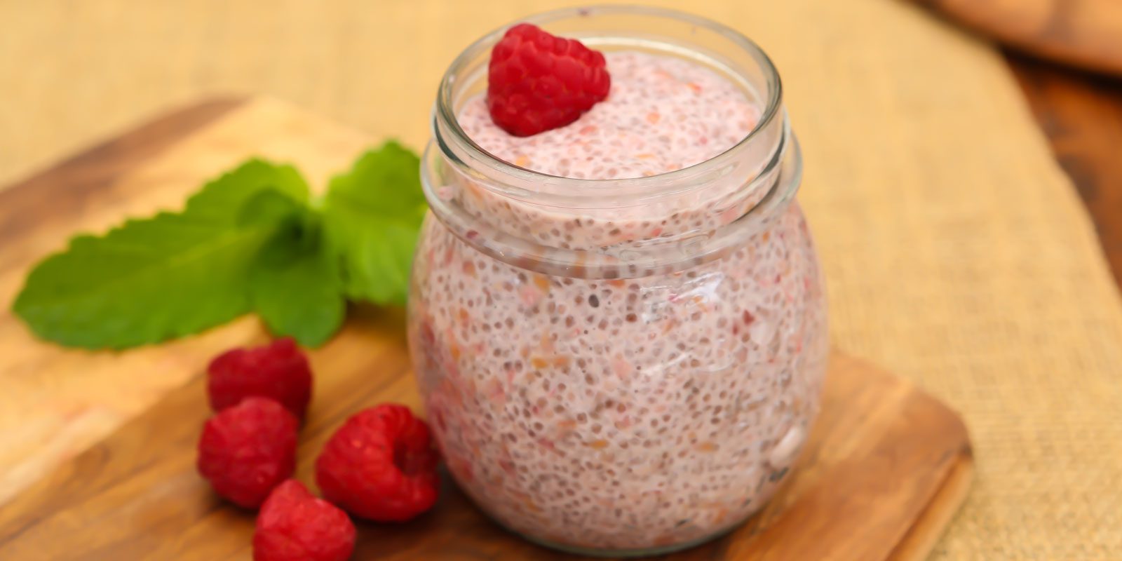 Raspberry Coconut Chia Pudding