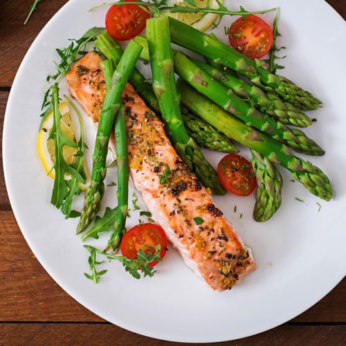 Baked Lemon Garlic Salmon With Asparagus - Dr Cabot Cleanse